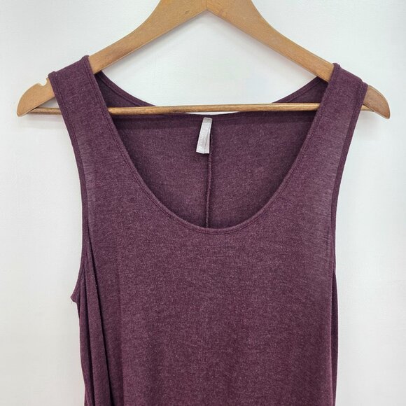 Vanity Tank Top Womens Size L Plum Purple Sleeveless Asymmetric Hem Scoop Neck - Picture 7 of 12
